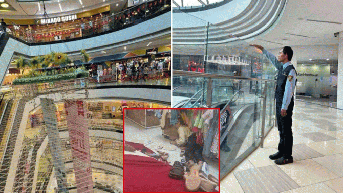 Nhân viên giám sát an ninh thông tin về lượng khách hiện tại của Vạn Hạnh Mall sau 3 vụ tự tử