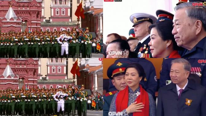 Tự hào hình ảnh đoàn Quân đội Nhân dân Việt Nam lần đầu tham gia duyệt binh ở Moscow