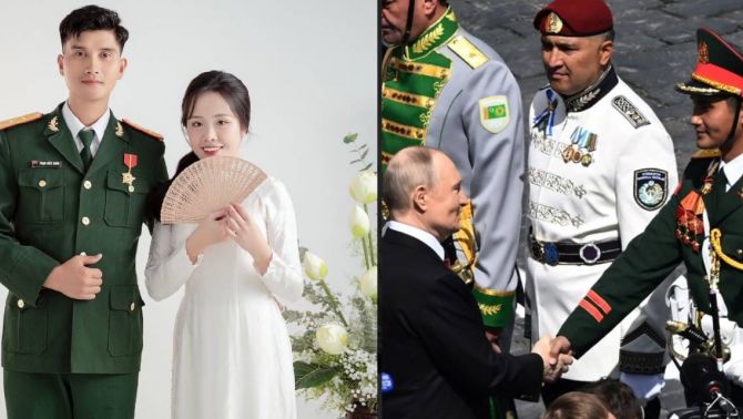 Danh tính nam quân với khoảnh khắc 'để đời' khi được bắt tay Tổng thống Putin trong lễ duyệt binh 9/5