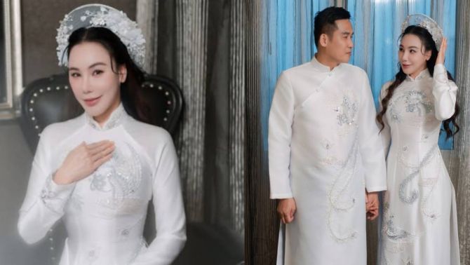 Cô dâu Hồ Quỳnh Hương lộ diện, khoe nhan sắc chồng doanh nhân và hé lộ thực đơn đặc biệt đãi khách