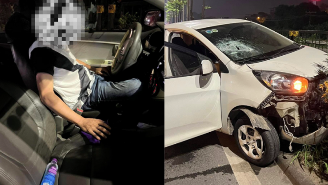 CĐM choáng váng hình ảnh tài xế đâm vỡ kính xe trong đêm, sự thật phía sau khiến nhiều người ‘lạnh gáy’