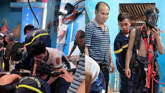 Hơn 1 tiếng nghẹt thở cứu sống hai cha con rơi xuống giếng sâu 35m, tình hình sức khỏe hiện tại ra sao?