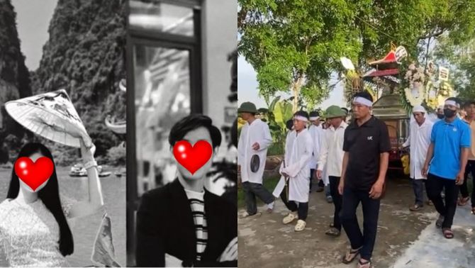 Gia đình tổ chức đám cưới đặc biệt cho cặp đôi đuối nước ở Cửa Lò, nghẹn ngào hình ảnh tang lễ