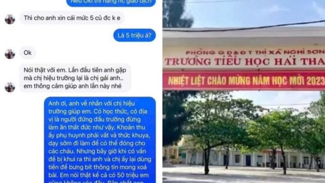 Chưa xong vụ chi quỹ phụ huynh gần 200 triệu đồng ở Thanh Hóa: Lộ tin nhắn xin gỡ bài với giá 5 'củ'