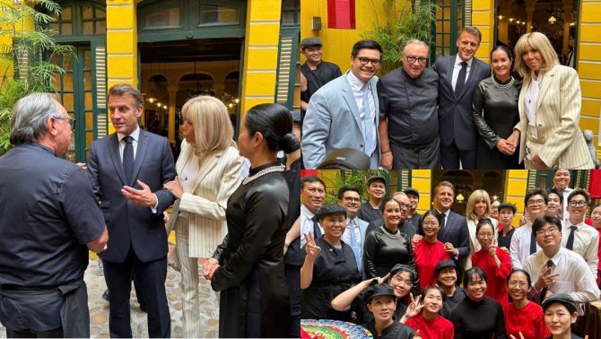 Thực đơn đậm chất Việt Nam Tổng thống Pháp và phu nhân đã dùng, ông Marcon cực ấn tượng với 1 món