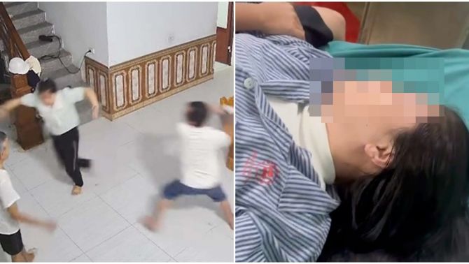 Phẫn nộ clip chồng dùng cây lau nhà đánh vợ nhập viện ở Tuyên Quang, công an vào cuộc