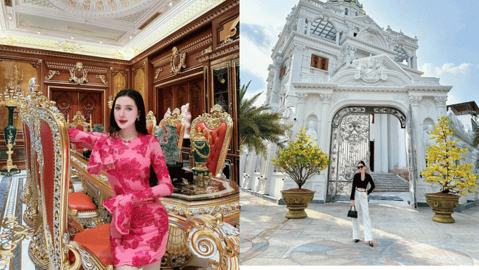 Ngân Collagen tung bằng chứng đính chính khi rộ tin thuê biệt phủ 500 tỷ theo giờ, phông bạt đồ hiệu