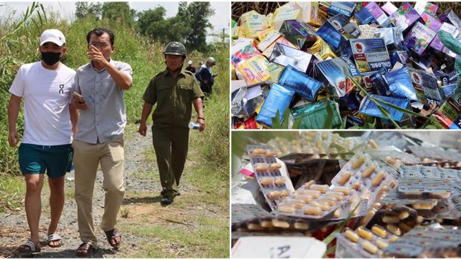 Đã tìm ra chủ nhân của đống thực phẩm chức năng đổ trộm ở vùng ven TP.HCM, là giám đốc 1 doanh nghiệp
