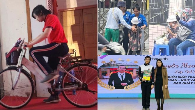 Gia cảnh nam sinh đưa em gái đến trường thi: Nhà có mỗi chiếc xe đạp, phải mượn đồng hồ thầy đi thi