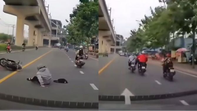 Phẫn nộ clip nam thanh niên truy đuổi, đạp ngã người đi xe máy ở Thủ Đức, đối tượng đạp xe là ai?