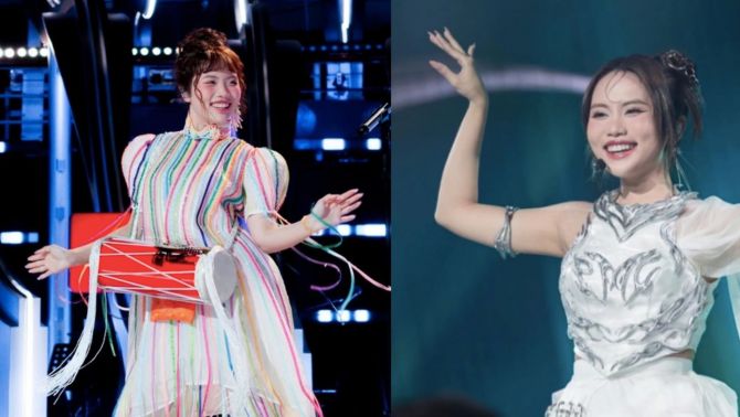 Phương Mỹ Chi khiến fan lo lắng khi biểu diễn với trống cơm tại Sing!Asia 2025