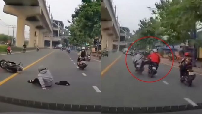 Lời khai khó chấp nhận của thanh niên đạp ngã người đi xe máy ngay trước đầu ô tô ở Thủ Đức