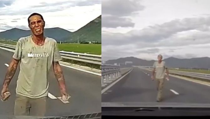 Xôn xao vụ người đàn ông cầm đá chặn xe trên cao tốc Vân Phong - Nha Trang, nghi có dấu hiệu bất thường