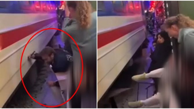 Thót tim clip du khách Tây suýt bị tàu ‘nghiền nát’ ở phố cà phê đường tàu Hà Nội, nhiều người bất bình