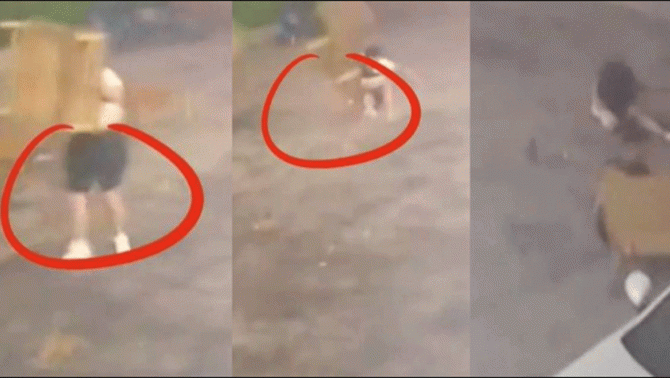 Hy hữu: Nam thanh niên nặng hơn 100kg bất ngờ bị gió thổi ngã và lăn nhiều vòng trên mặt đất