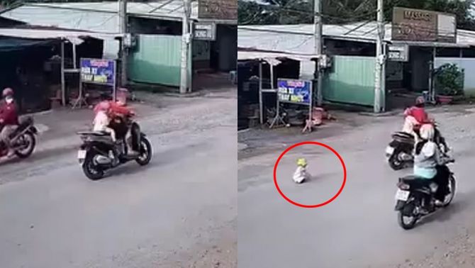 Thông tin nóng vụ người phụ nữ thả bé 1 tuổi bò giữa đường rồi phóng xe bỏ đi khiến MXH phẫn nộ