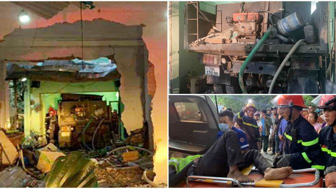 Lạnh người hiện trường vụ xe tải tông sập quán cà phê ở Nha Trang khiến 4 người thương vong