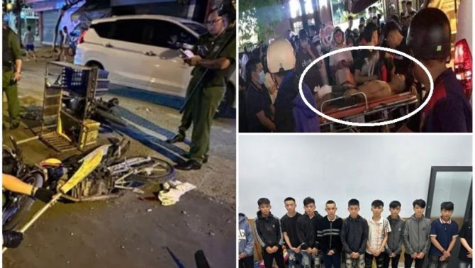 Chỉ vì bị ném đá, nhóm thanh niên hung hăng 'vác' mã tấu chém người gây náo loạn đường phố