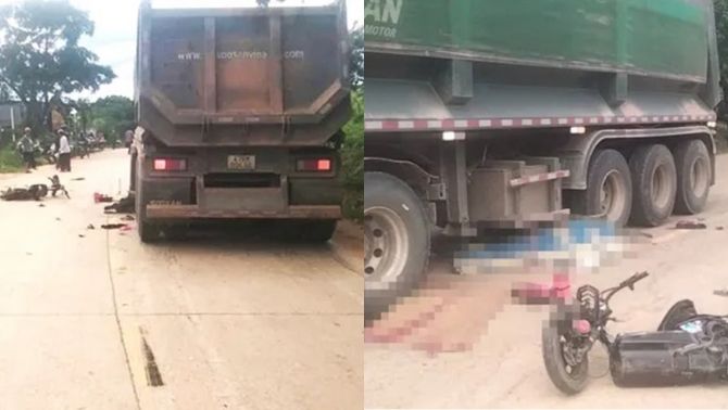 Rùng mình hiện trường vụ xe đạp điện va chạm xe đầu kéo khiến 4 em nhỏ thương vong, đã tìm ra nguyên nhân