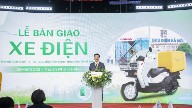 Honda Việt Nam và Bưu điện Việt Nam đẩy mạnh hợp tác chiến lược, mở rộng triển khai Dự án sử dụng xe điện giao hàng