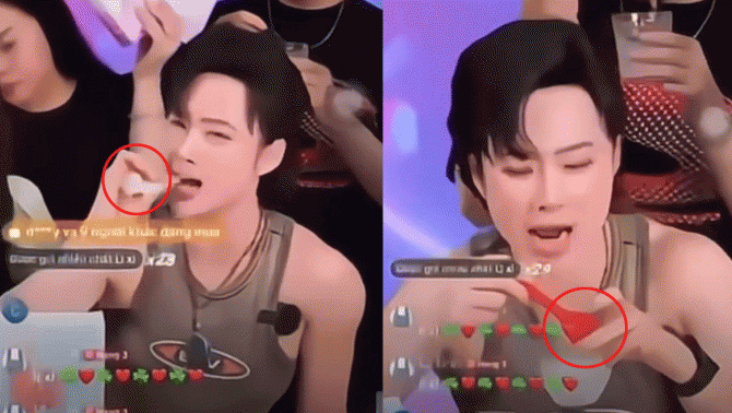 Angela Phương Trinh gây sốc khi ăn mặt nạ dưỡng da ngay trên sóng livestream