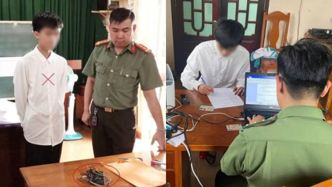 Thông tin sốc vụ thí sinh bị khởi tố vì dùng camera cúc áo truyền đề thi Văn ra ngoài nhờ bạn giải