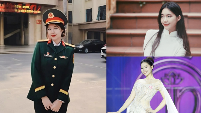 Nữ quân nhân đầu tiên là Á hậu 1 Hoa hậu Việt Nam, sở hữu thân thế khủng như 'bước ra từ ngôn tình'