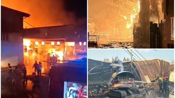 Hiện trường tan hoang vụ cháy công ty bao bì ở Bình Dương: Nhiều tài sản bị cháy rụi không còn gì