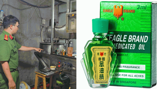 Khởi tố, bắt tạm giam cặp vợ chồng ở TPHCM cầm đầu đường dây sản xuất 70.000 chai dầu gió con Ó giả