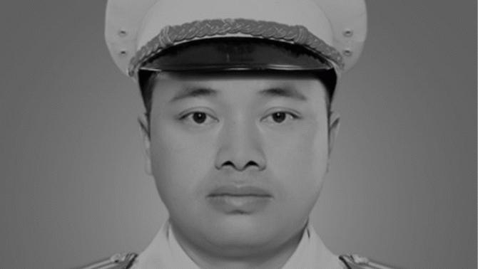 Công an tỉnh Lai Châu báo tin Thiếu tá Hà Văn Minh đã hy sinh anh dũng khi làm nhiệm vụ