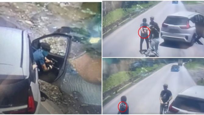 Rúng động clip ghi lại cảnh tài xế xe ô tô mang BKS Hải Phòng chặn đầu xe, rút vật nghi là súng đe dọa 1 tài xế khác