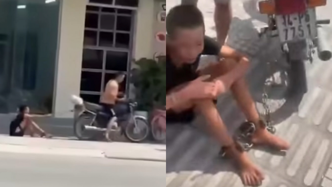 Phẫn nộ danh tính người xích chân tay bé trai, dùng xe máy kéo lê trên đường ở Hải Phòng