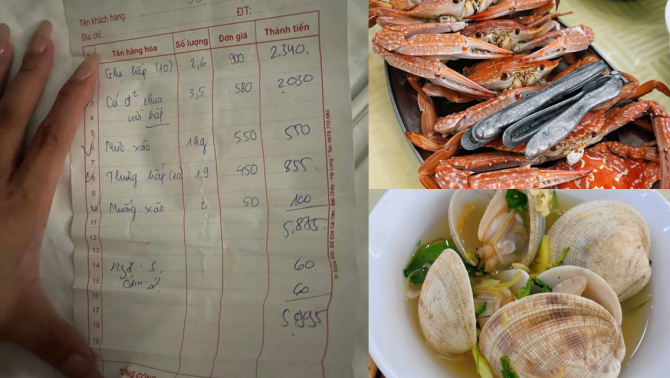 Du khách bất ngờ với bữa ốc gần 6 triệu cho 8 người tại Hạ Long: Món ghẹ, thưng có giá ‘khó tin’