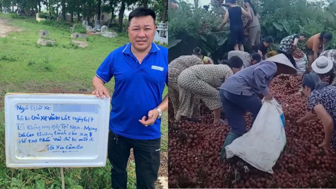 Nữ tài xế tiết lộ sự thật sốc vụ xe tải lật bị người dân nhặt gần hết 4 tấn vải, công an vào cuộc