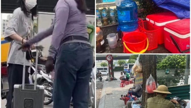 Vụ người bán trà đá đuổi cô gái xách vali ở Hà Nội: Vỉa hè rộng đến khó tin nhưng vẫn 'bán chui'
