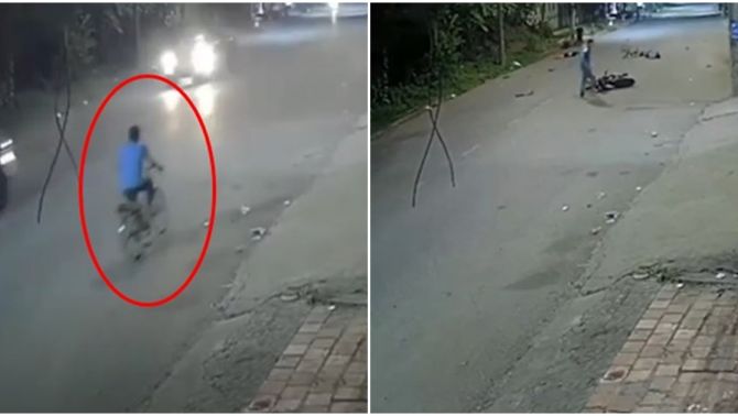 Kinh hoàng clip tai nạn liên hoàn sau va chạm xe đạp và xe máy khiến 2 người tử vong