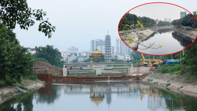 Sông Tô Lịch xuất hiện công trình lạ: Kỳ vọng hồi sinh dòng sông ô nhiễm nặng