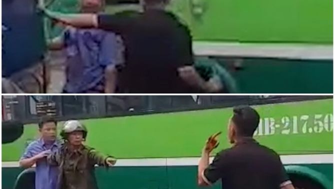 Xôn xao vụ tài xế xe buýt vừa bị đâm vào đuôi xe vừa bị cầm dao dọa chém rồi ném đá ở TP.HCM