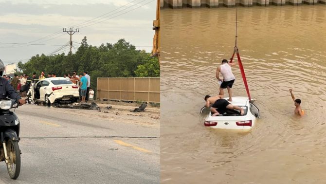 Vụ ô tô tông 2 xe máy rơi sông ở Nghệ An: Hé lộ tình hình hiện tại của 4 nạn nhân sống sót