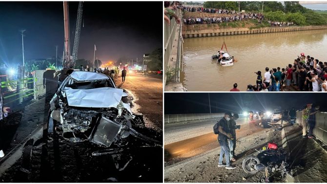 Không có phép màu nào xảy ra, đã tìm thấy thi thể nạn nhân cuối cùng vụ ô tô tông 2 xe máy rơi sông Đào