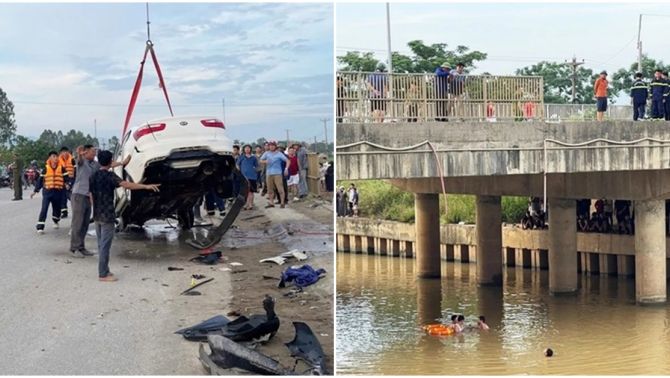 Nạn nhân vụ ô tô đâm 2 xe máy rơi sông bàng hoàng nhớ lại khoảnh khắc thoát chết trong gang tấc