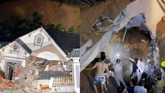 Hiện trường kinh hoàng vụ sạt lở đất ở Lào Cai: Vùi lấp 2 căn nhà, 2 mẹ con tử vong thương tâm