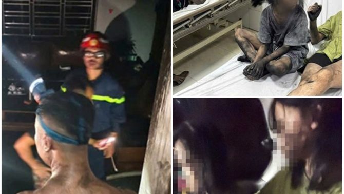 Vụ cháy khiến 4 người mắc kẹt ở Hải Phòng: 1 bà cụ và 2 cháu bé người lấm lem chưa hết hoảng sợ