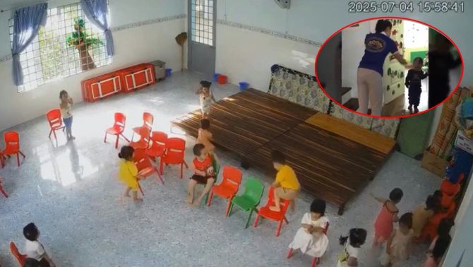 Clip học sinh mầm non bị bạn đánh ở trường: Phụ huynh tố giáo viên bỏ lớp, nhà trường phản pháo bất ngờ