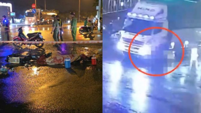 Rùng mình khoảnh khắc xe tải rẽ phải cuốn xe đạp điện vào gầm, người phụ nữ tử vong thương tâm