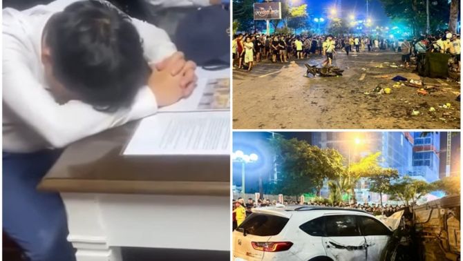 Vụ ô tô đâm liên hoàn ở Hà Nội: Nam giảng viên gây tai nạn khóc nức nở hối lỗi khi đã 'tỉnh rượu' 