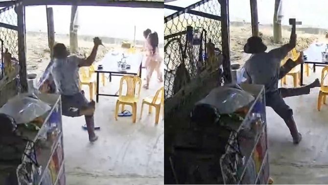 Camera ghi lại cảnh chủ quán nước bị khách đâm dã man, nguồn cơn từ chuyện bị vợ chửi