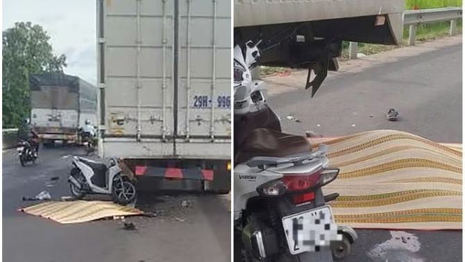 Hiện trường ám ảnh vụ xe máy đâm vào đuôi xe tải khiến 3 bà cháu ở Đắk Lắk tử vong thương tâm