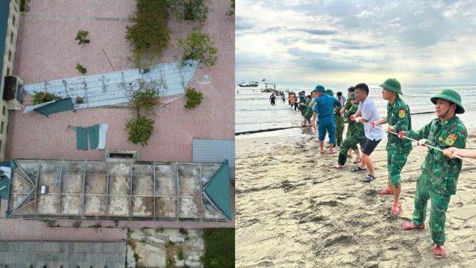 Hà Tĩnh tan hoang sau giông lốc: 58 tàu chìm, hàng trăm nhà tốc mái, 2 người mất tích bí ẩn