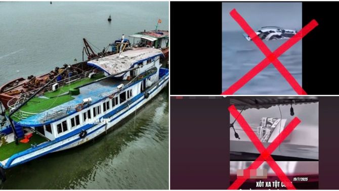Thực hư về video cận cảnh vụ lật tàu ở Quảng Ninh đang được chia sẻ tràn lan MXH khiến dư luận hoang mang